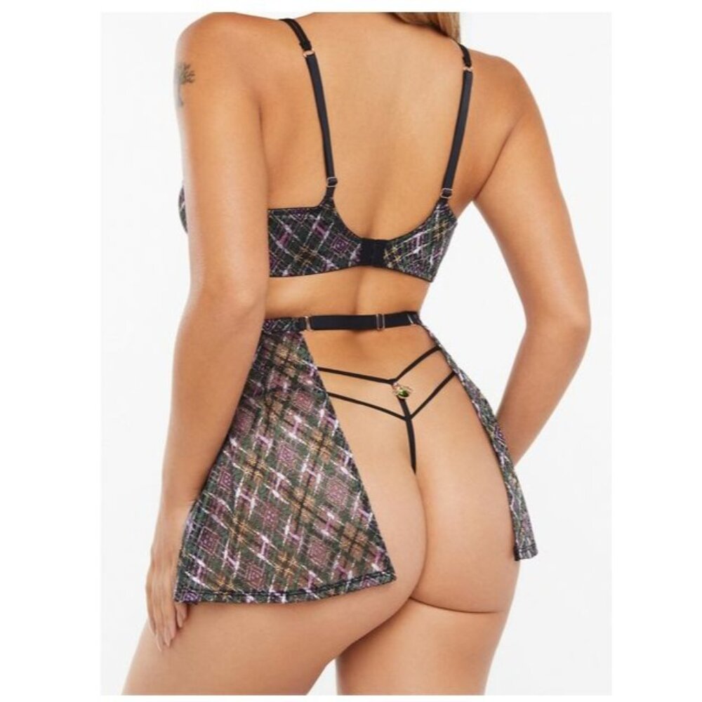 Savage X Fenty A Little Tart Open-Back Flirty Skirt Coquette Size 3X NEW Racy
